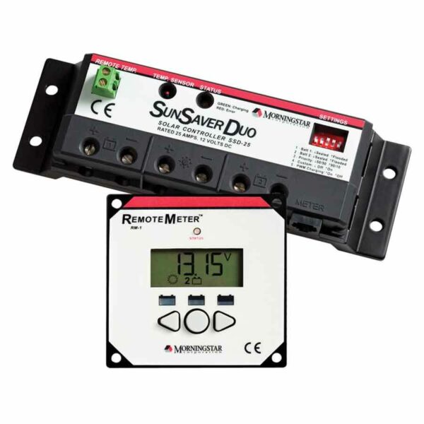 Morningstar - Sun Saver DUO 25 Amp Regulator with Remote Meter